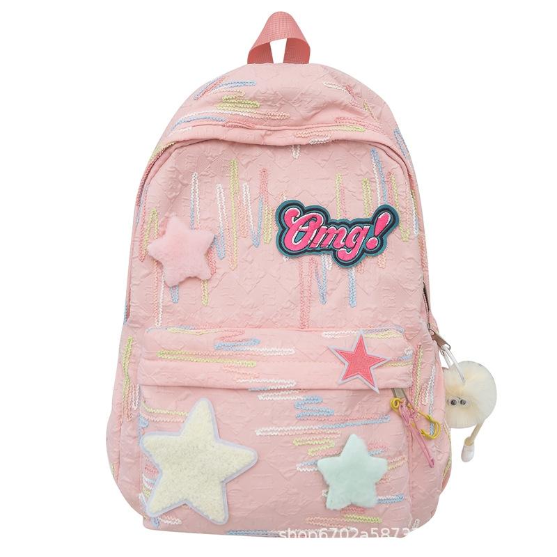 High-value backpack female junior high school schoolbag new fashion college student niche mini backpack
