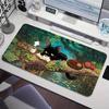 Süßes Cartoon Schwarze Katze Mauspads Großes Gaming-Mauspad XXL Tastatur Gamer Schreibtischunterlagen Anti-Rutsch HD-Mauspad Lange Schreibtischmatte