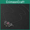 Dark Jewelry Bat Pendant Necklace Alloy Water Crystal For Halloween Decoration