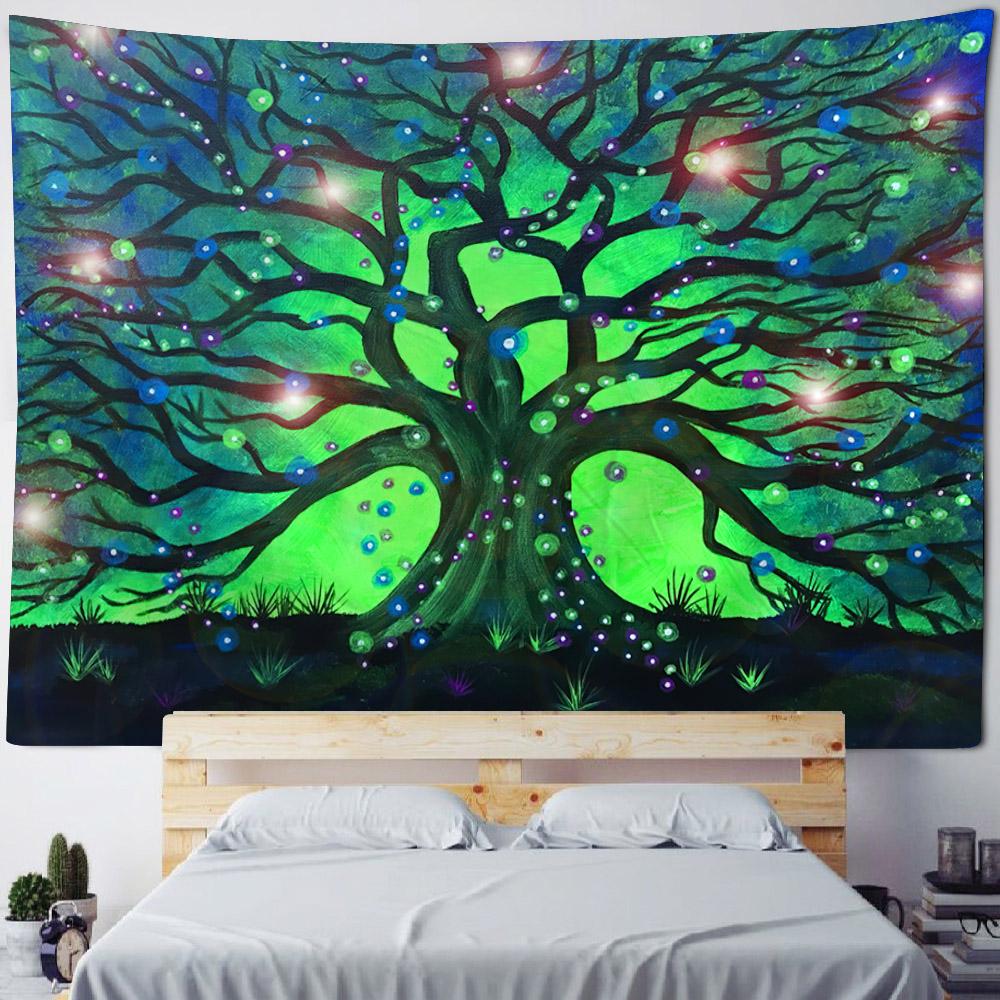 Tree Of Life Tapestry Kawaii Bedroom Decoration Mandala Home Wall Decoration Blankets Aesthetics Living Room Hanging Cloth
