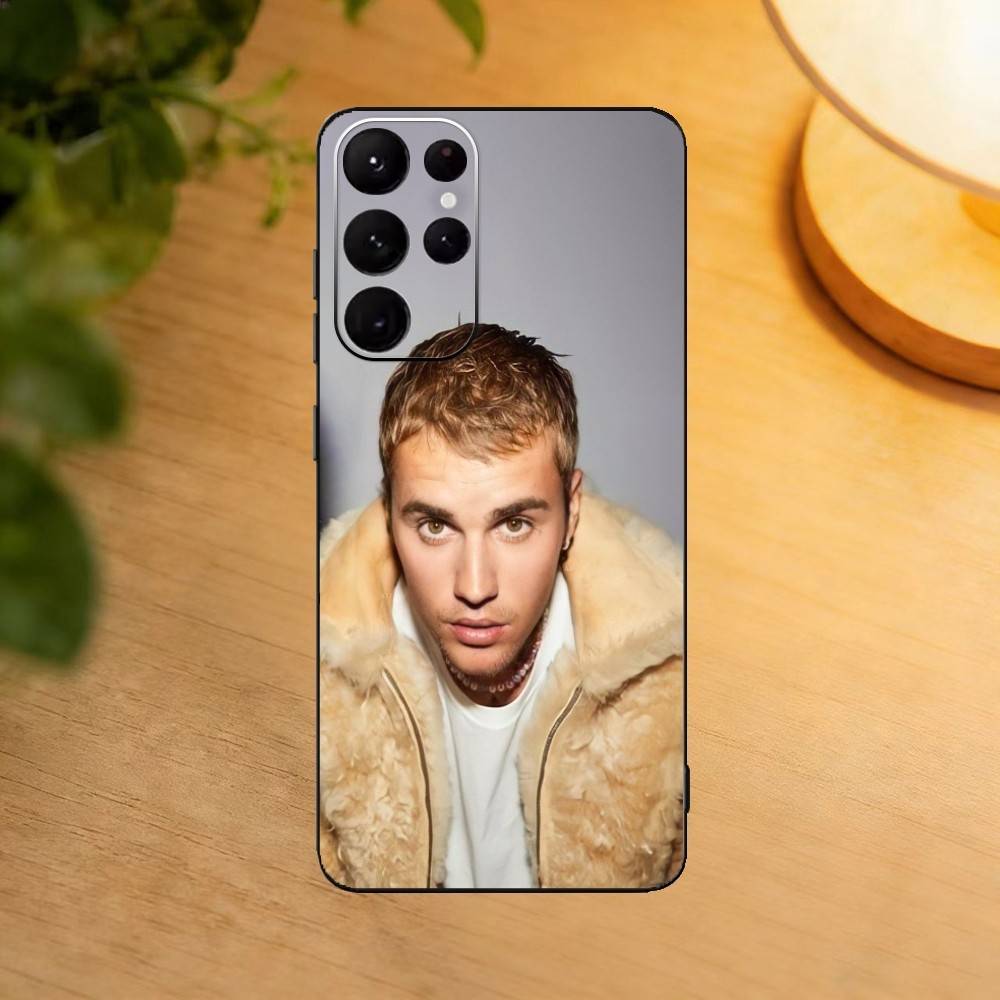 Canadian celebrity J-justin B-bieber Phone Case For Samsung S25,24,23,22,30,21,10,9,Ultra,Plus,Lite Soft Black Case Samsung S24