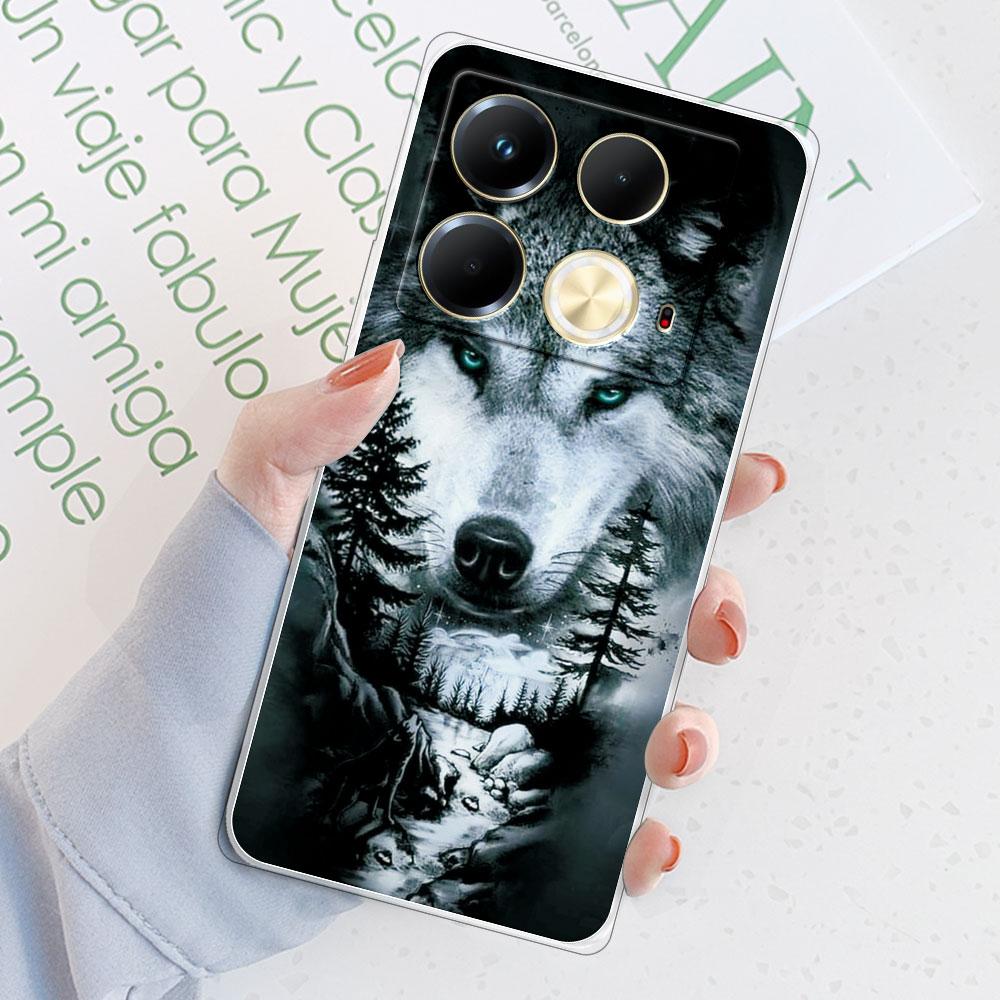 Для Infinix Note 40 Pro 4G 5G Чехол Задняя крышка Для Infinix Note 40 Pro+ Плюс Funda Прозрачный Мягкий силиконовый чехол для телефона или Note40 Coque InfinixNote40 4G gray