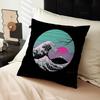 Japanese Wave Art Pillowcase Toon Gift Cushion Cover Bedroom Home Sofa Chair Seat Decor Pillow Case