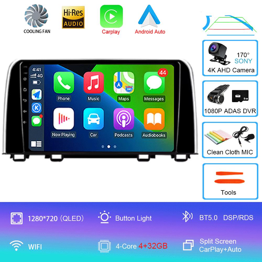 For Honda CRV CR - V 5 RT RW 2016 - 2018 DSP QLED Android 14 Auto Car Video Radio GPS Navigation Stereo Multimedia Player Wifi