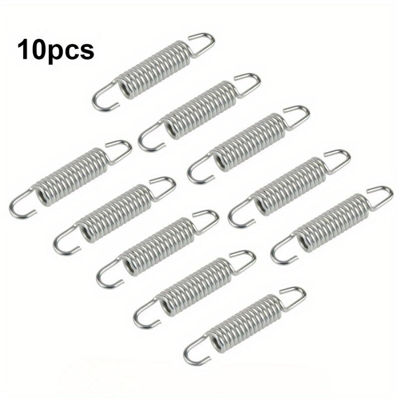 10pcs Motorcycles Universal Exhaust Pipe Spring 63mm 2.5" Stainless Steel Exhaust Pipe Spring Hook Modified Accessory