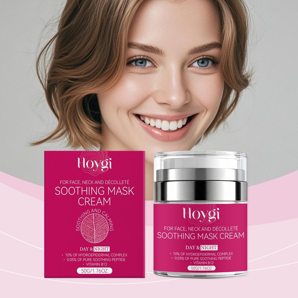 HOYGI Sanfte Maskencreme: Glatte, einfache Anwendung, feine Textur, verbessert Weichheit und Ausstrahlung für die tägliche Hautpflege.