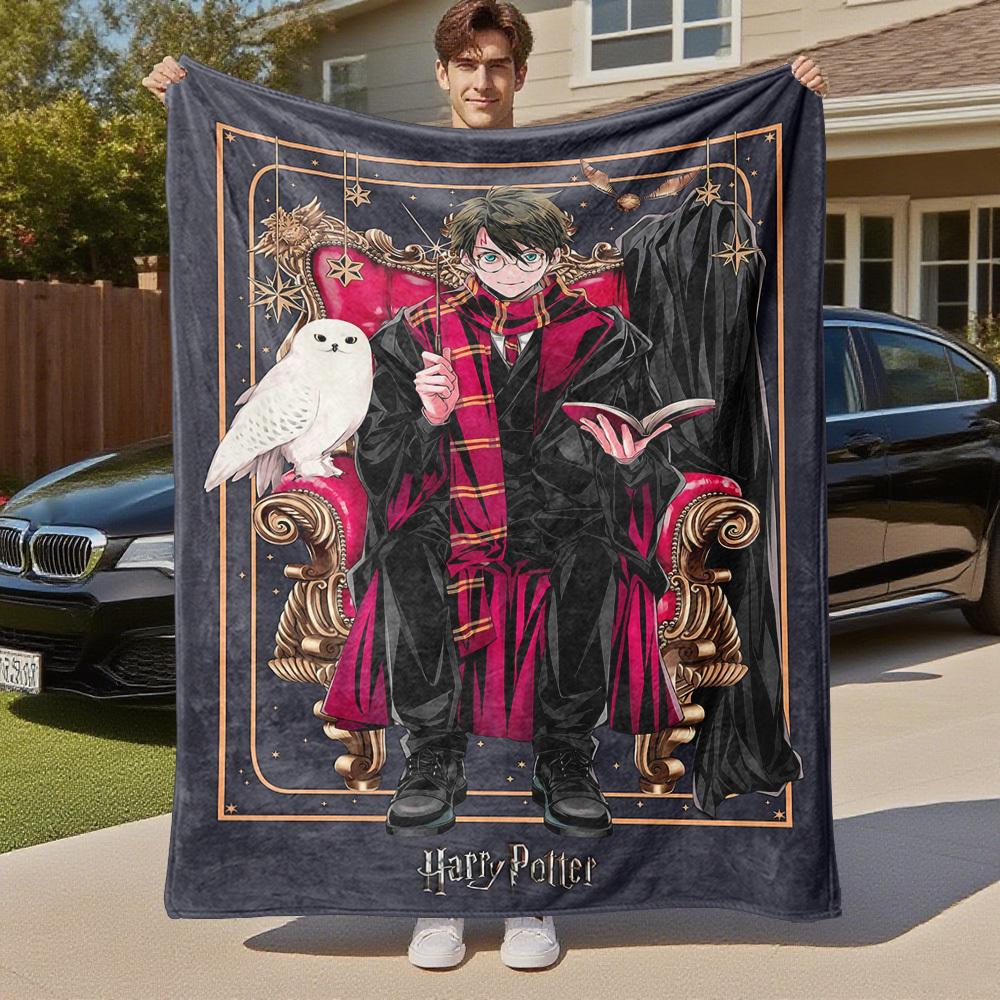 1pc Harry Potter,Hogwarts,magic Outdoor Flannel Throw Blanket All Season Soft Warmth,Home Decor 1031182