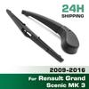 Wiper 12" Rear Wiper Blade & Arm Set Kit For Renault Grand Scenic MK 3 2009 - 2016 Windshield Windscreen Tailgate Window
