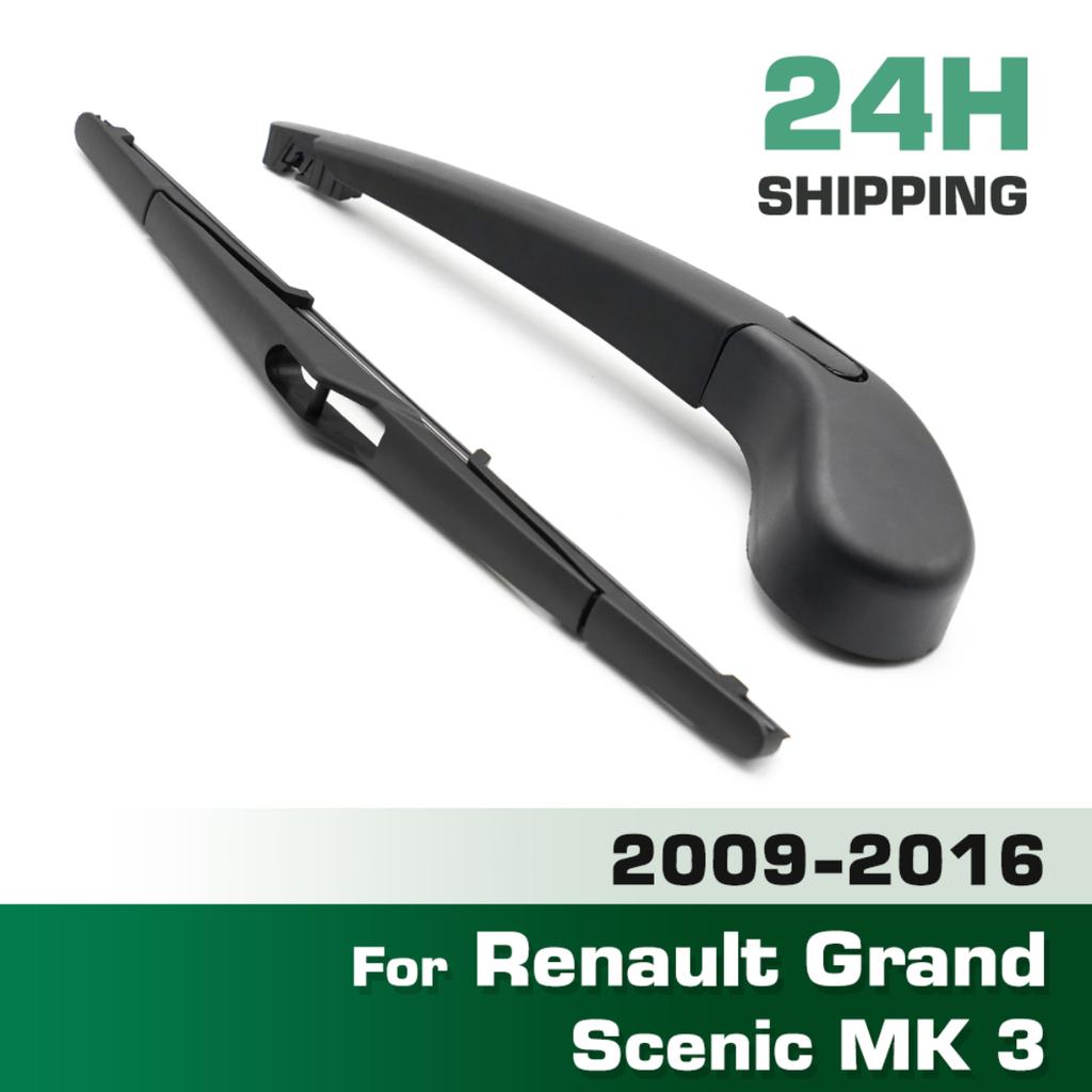 Wiper 12" Rear Wiper Blade & Arm Set Kit For Renault Grand Scenic MK 3 2009 - 2016 Windshield Windscreen Tailgate Window