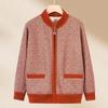 Autumn Knit Cardigan for Elders: Cozy, Fleece-Lined, and Warm - Perfect for Mom or Grandma