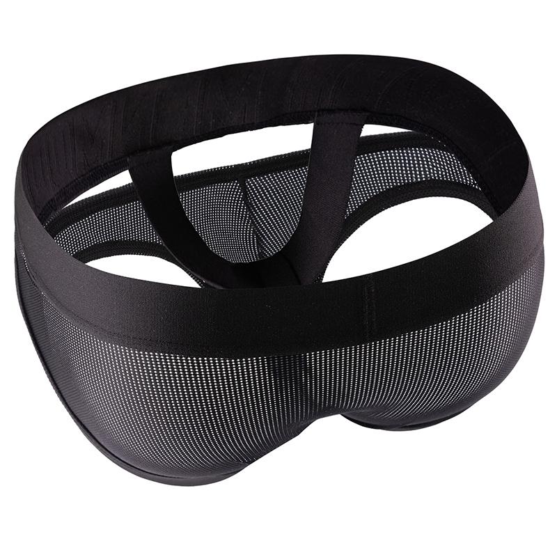 Men's Sexy O Ring Cross Slings Elephant Nose Briefs V Mesh Ultra-Thin Lingerie Mini Micro Panties Lifting Protruding Underwear