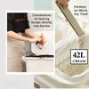 360° 2 Tier Recycle Wheel Kitchen Rubbish Recycle Dustbin Large Capacity Practical Garbage Trash Household Sorting Bin Rotating Wheel Kitchen Rubbish