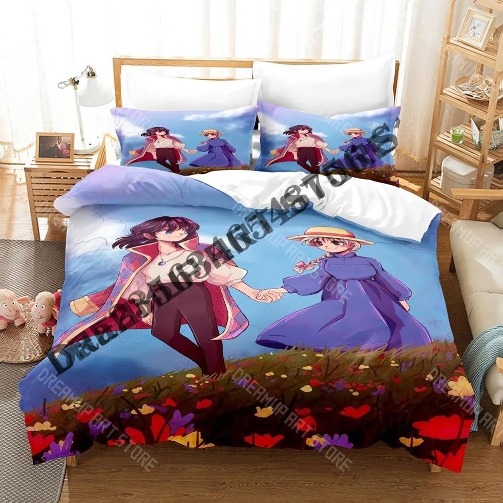 3D Print Howl Sophie Hatter Bedding Set Single Twin Full Queen King Size Bed Set Adult Kid Bedroom Duvetcover Sets Anime Bed