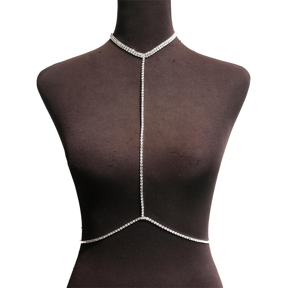 

European And American Exaggerated Sexy Rhinestone Breast Chain Nightclub Party Beach Bikini Accessories