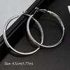 Luxurious Large Ear Rings Circular Design Crystal Earrings New Silver Ear Rings  for Women