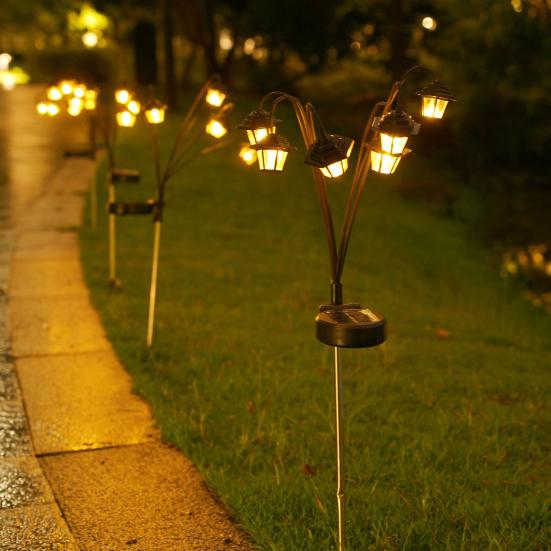 Garden Solar Light Outdoor Solar Powered Decorative Lanterns Ground Insert Waterproof Landscape Lighting for Pathway Driveway Porch Lawn Patio Yard