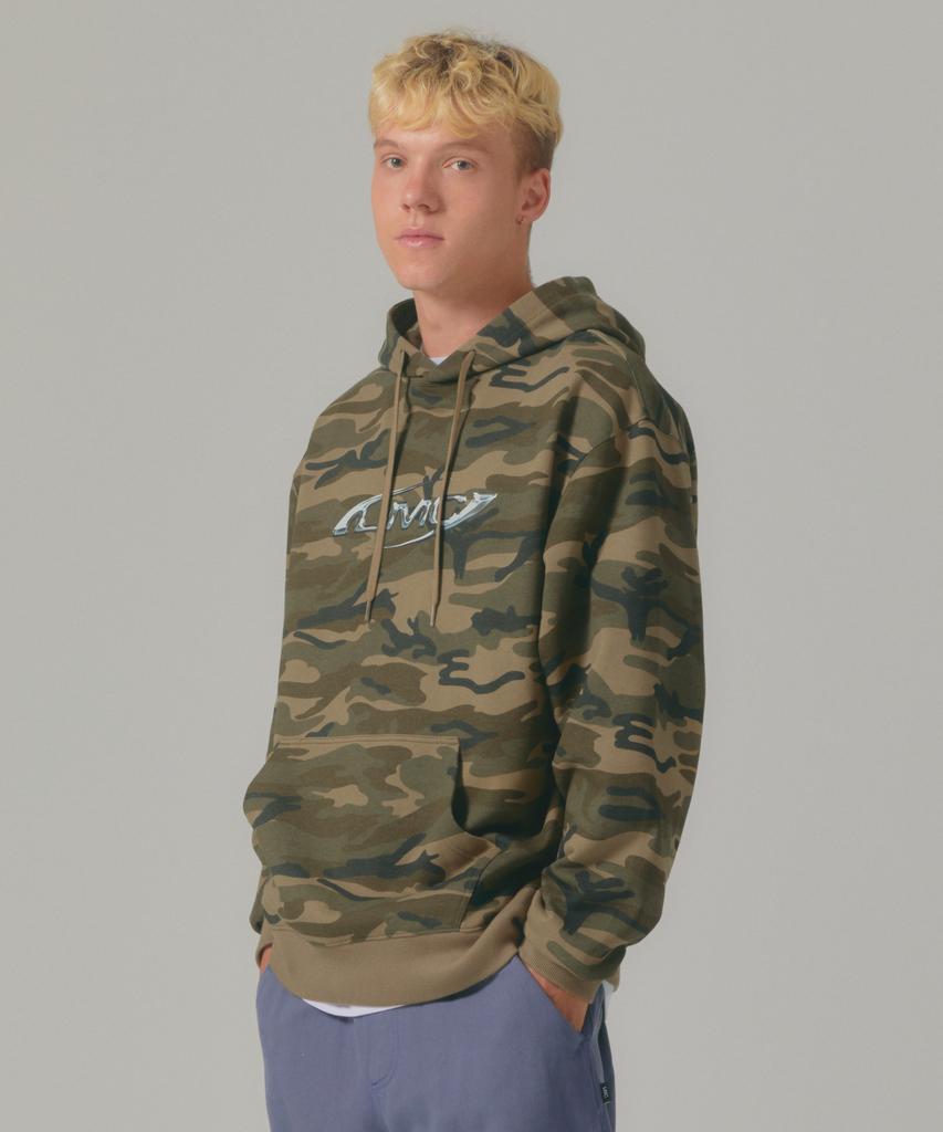 3D Metallic Logo Hoodie Camo