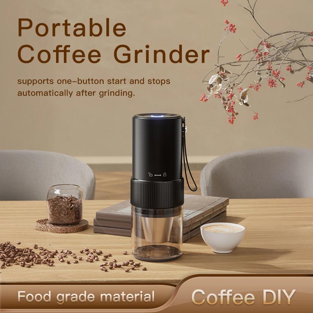 2025 New Portable USB Electric Coffee Bean Grinder 2000mAh Rechargeable Grinders Household Mini Coffee Machine hot sell