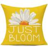 40X40Cm Outdoor Yellow Pillowcase Spring And Summer Decoration Cushion Cover Family Decoration Garden Sofa Daisy