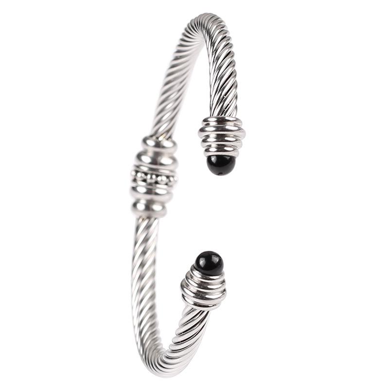 Bracciale Donna Bracciale in pellicola di seta Twke dorato dorato 18 carati Bracciale Twist Jackie alla moda