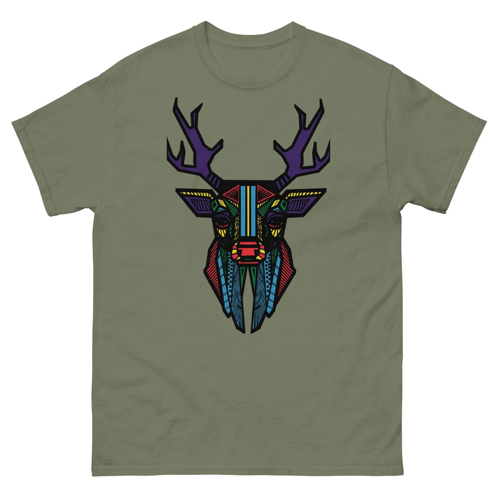 

Geometrized Stag T Shirt Psychedelic Design S