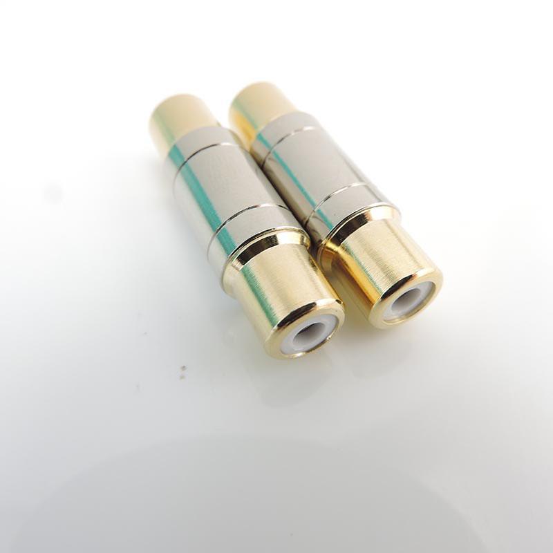 RCA Female To Female F/F Joiner Couplers AV Audio Video Adapter Copper Cable Connector Jack Plug Gold Plated Speaker 3types