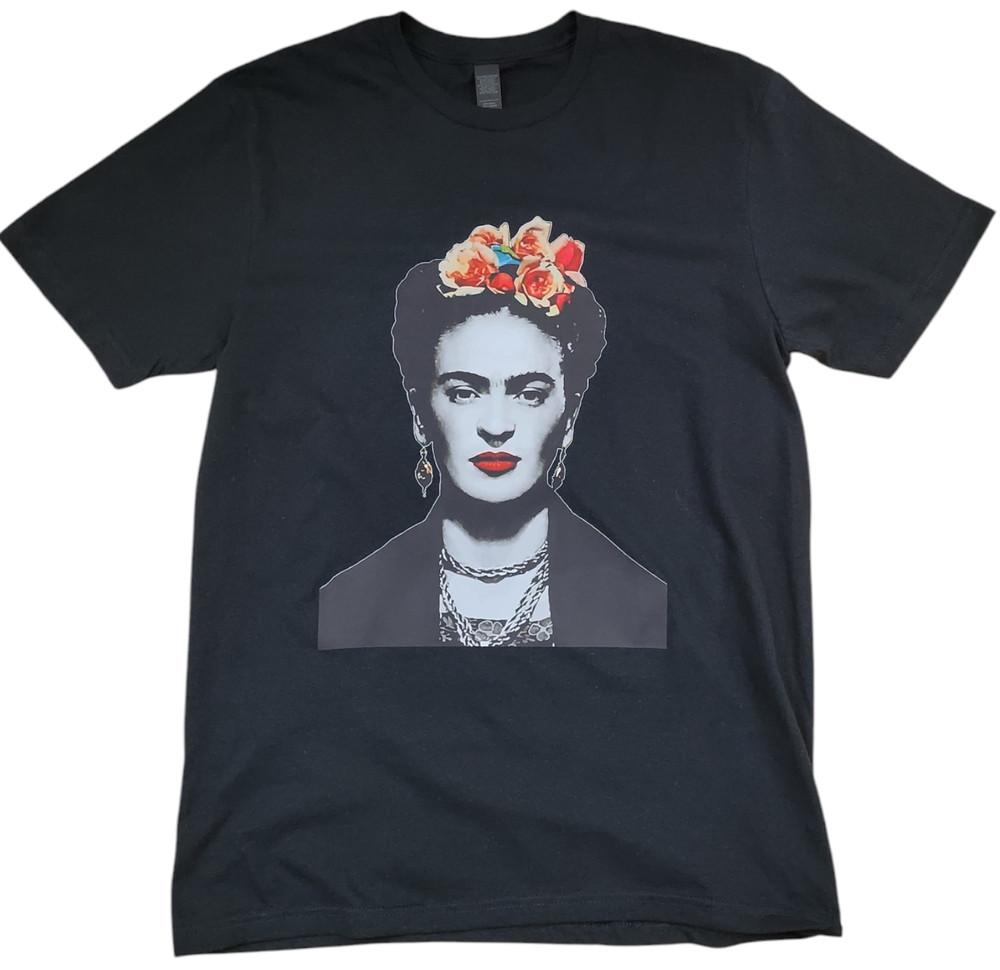 T-shirt da uomo stile morbido Frida Kahlo colore Nero regalo nuova T-shirt Unisex