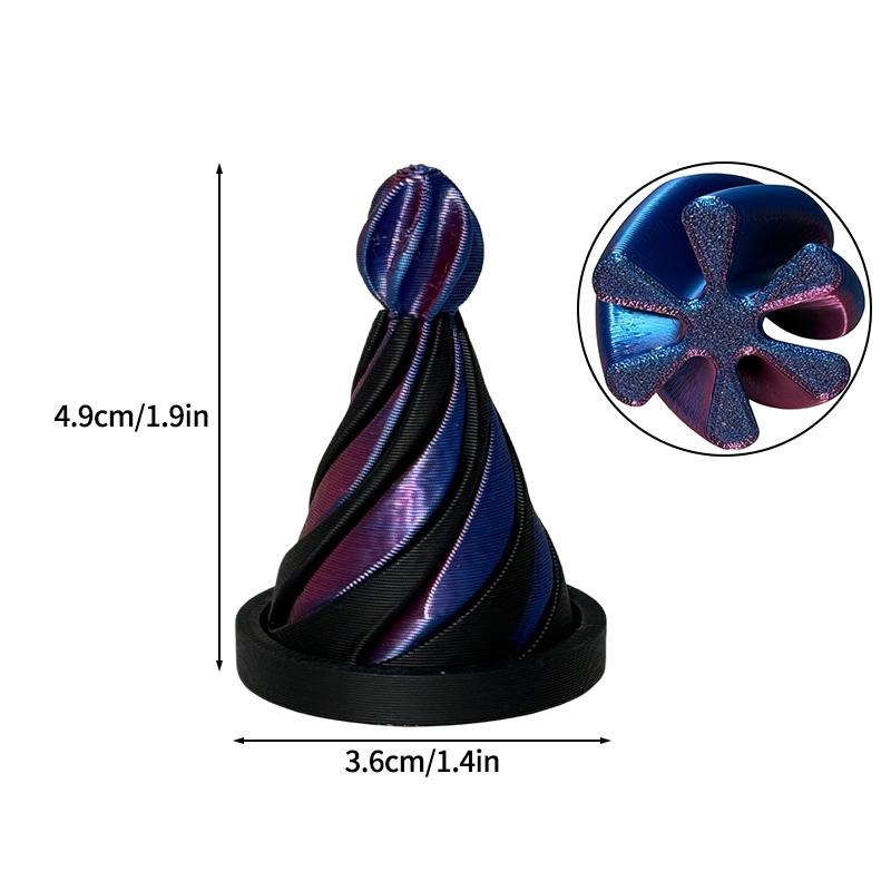 3d Printed Toys Desk Accessories Three-dimensional Pyramid Printed Spiral Cone Helix Screw Rotating Stress Relieving Spiral Cone