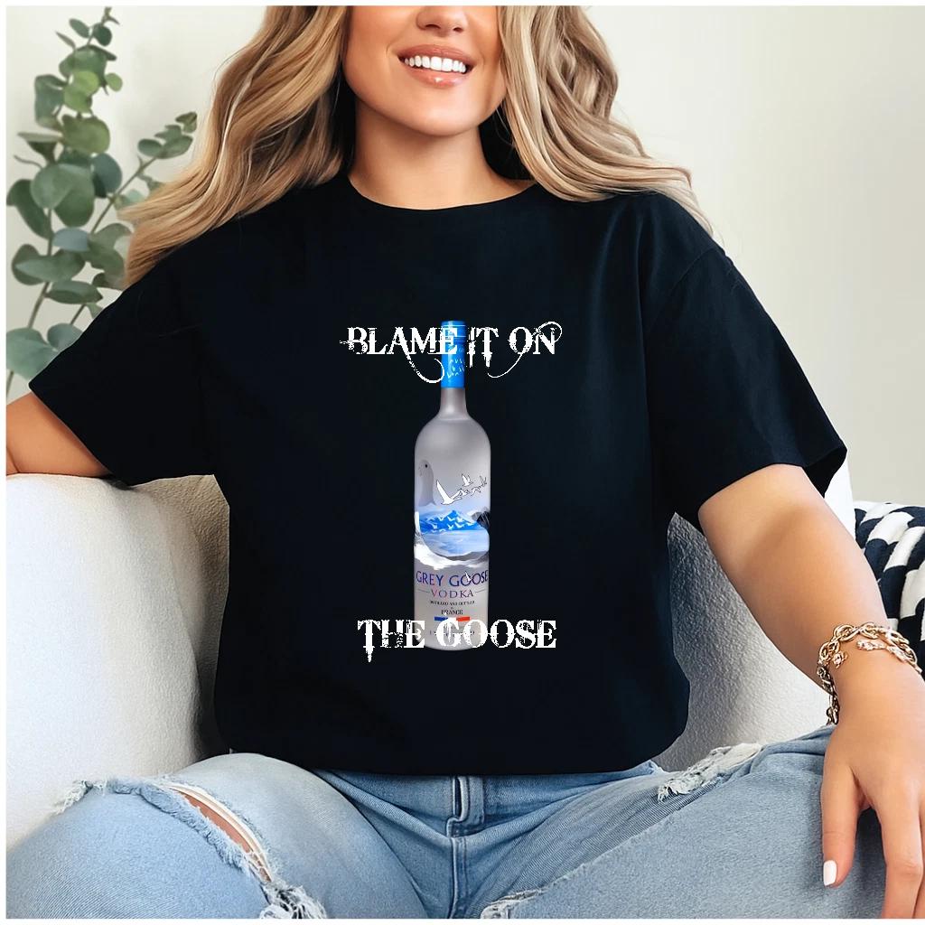 Grey Goose-Inspired Vodka Drinking T-Shirt S