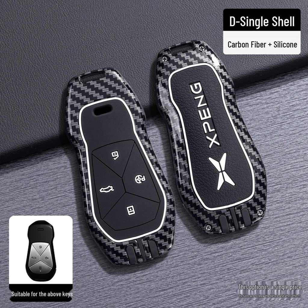 Premium Auto Schlüsselhülle für Xiaopeng P7, G6, P7i, P5, G3, G3i, G9 - Schlüsselanhänger Schnalle für Damen & Herren