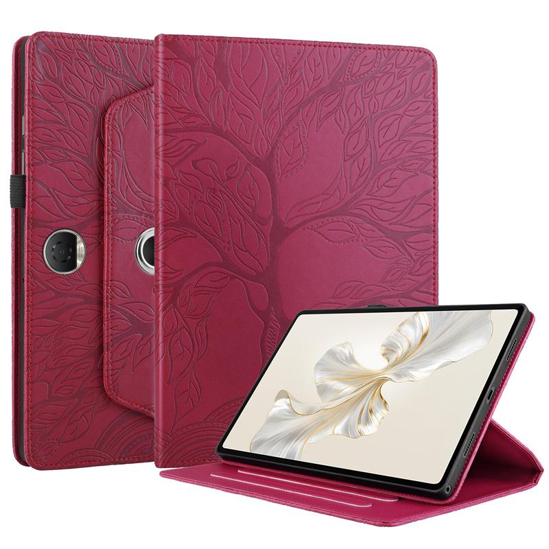 Tablet Case 360 Rotation Cover For Huawei Honor Pad 9 2024 Case Tree Embossed Case Funda For Honor Pad 9 12 1 Tablet Cover HEY2-W09 HEY2-W19