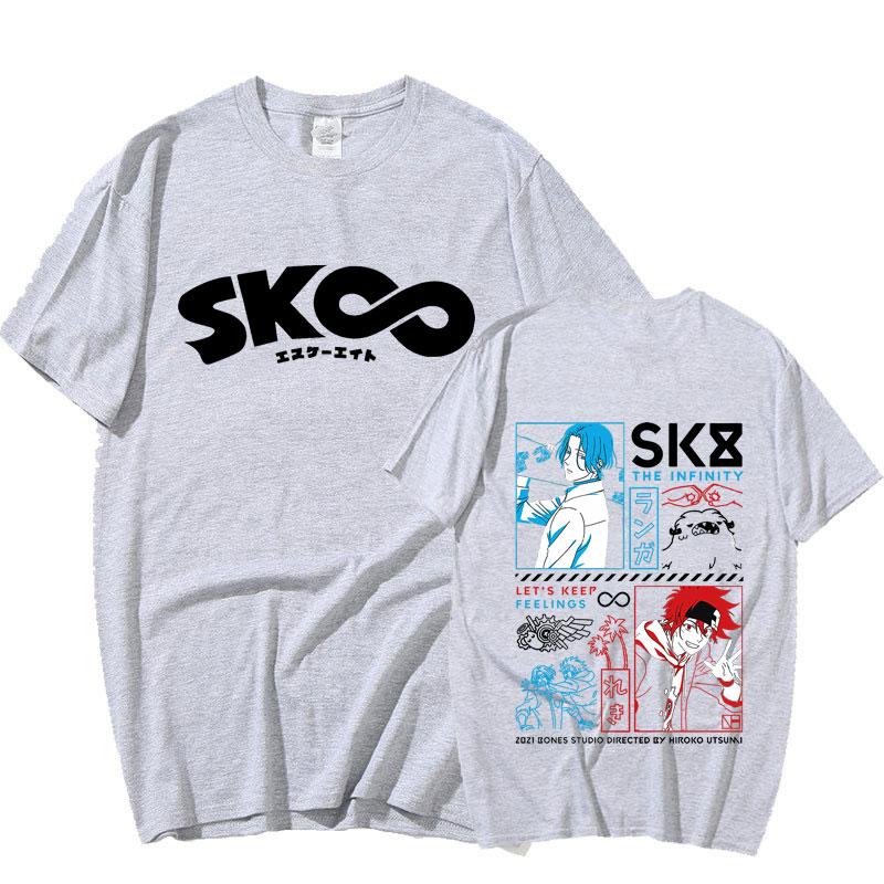 Cool Sk8 The Infinity T-Shirt Summer Unisex Japanese Anime T Shirts Snow Shadow Reki Joe Cherry Adam Miya Harajuku Unisex Tops