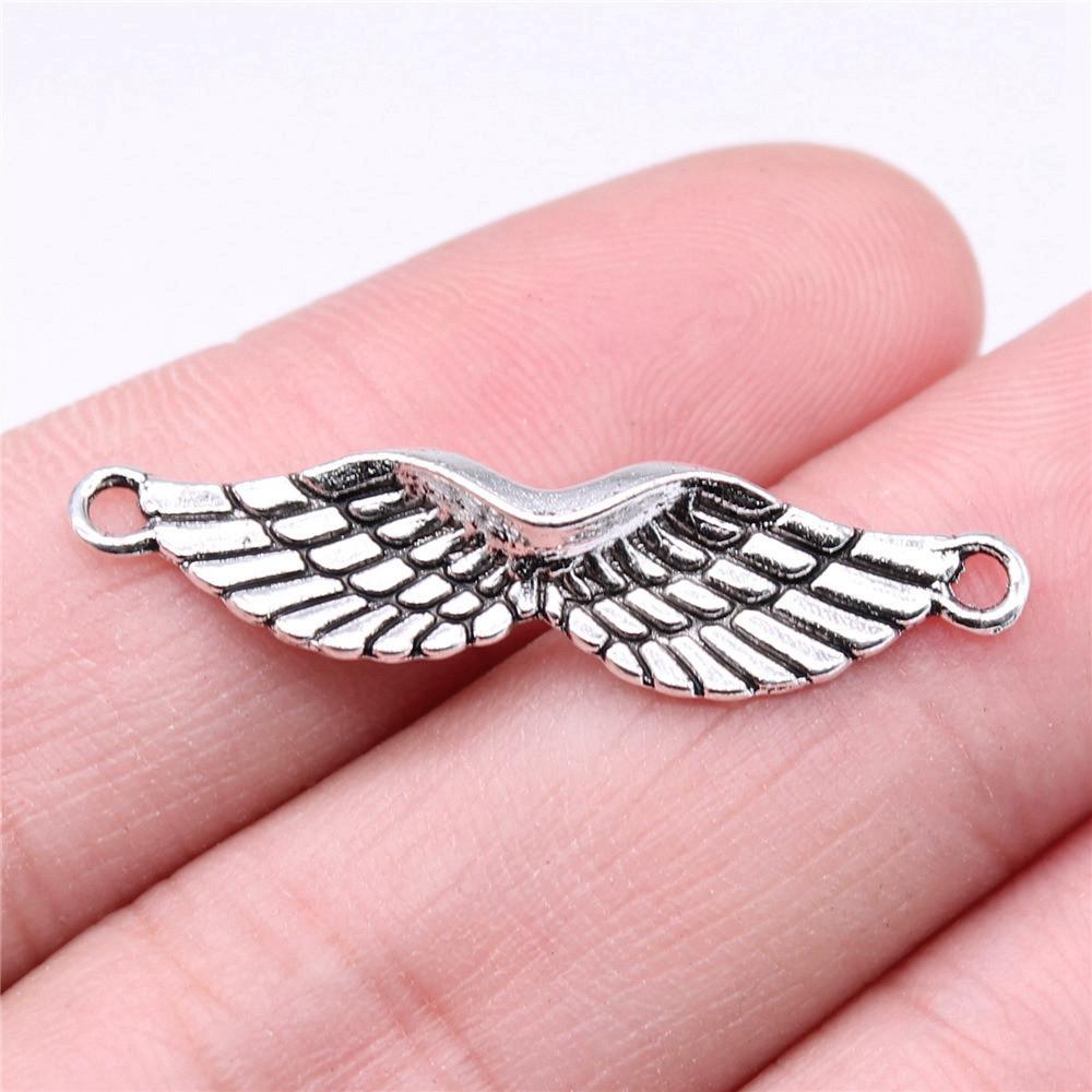 Small Angel Wings Charms Pendant Female Jewellery Bulk Ethnic Art Supplies