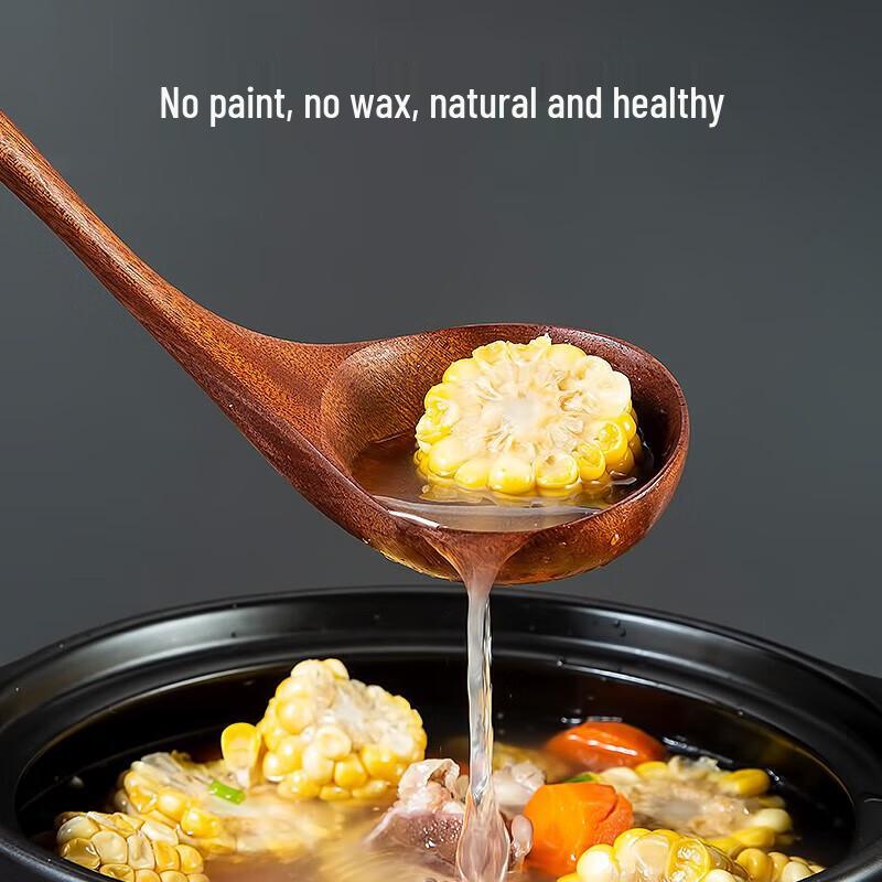 Mei Chu Natural Ebony Wood Kitchen Utensils