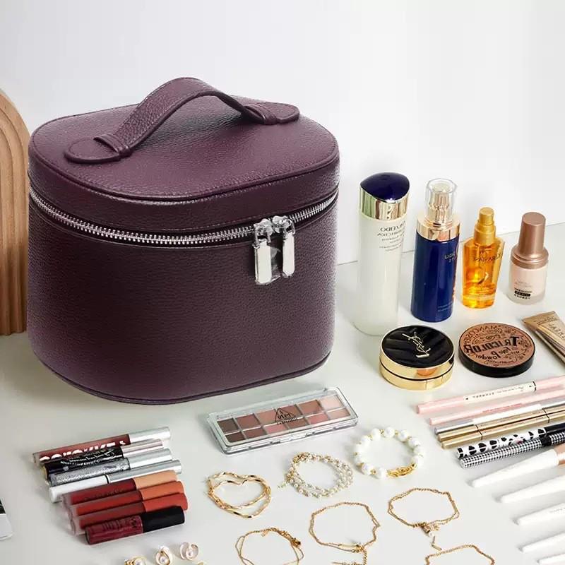 2025 Luxury Portable Makeup Brush Bag - Large Capacity, Waterproof, Double Zipper Cosmetics Toiletry Box