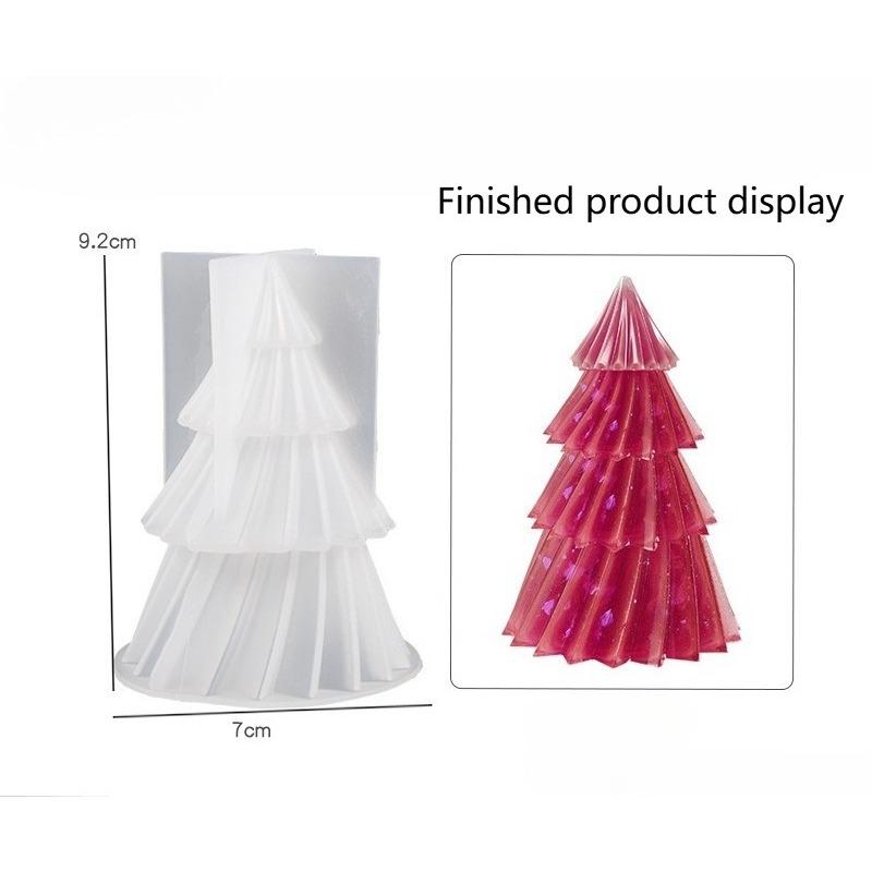 2pcs DIY Resin Molds for Christmas Tree Ornaments - Silicone Candle,and Resin Crafting Molds, Perfect for Holiday Decorations