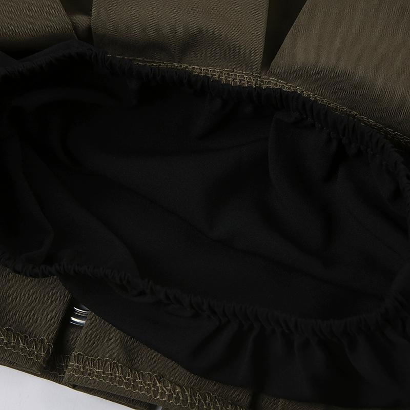 Women's Clothes Retro Punk Low Waist Y2k Mini Pleated Skirt With PU Belt Summer Sexy Super Short Skirt Vintage Streetwear Skinny