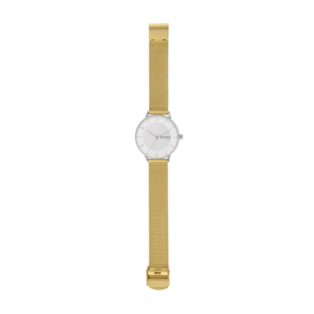 RIIS Three-Hand Two-Tone Stainless Steel Mesh Watch