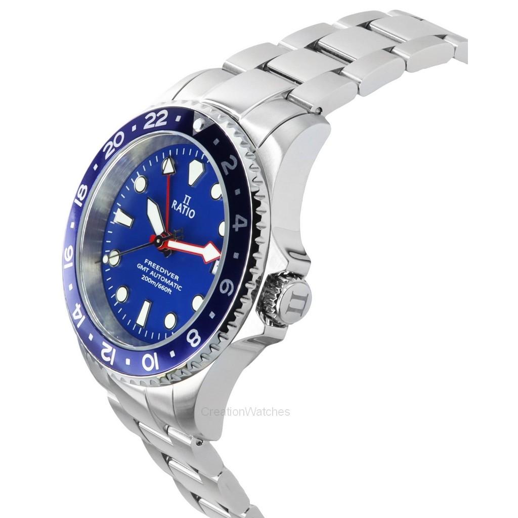 Купить Мужские часы Ratio FreeDiver GMT Series с сапфировым стеклом из ...