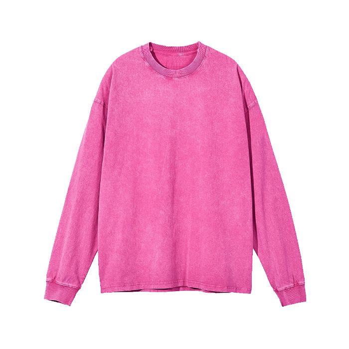 Men's Retro Korean-Style Quick-Dry Batik Sweatshirt, 230g Pure Cotton