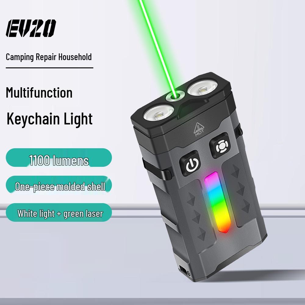 EDC RGB Mini Flashlight: High-Intensity, Long Battery, Quick Charge, Portable Emergency Keychain Light