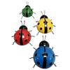 Wrought Iron Ladybug Garden Wall Decor Set