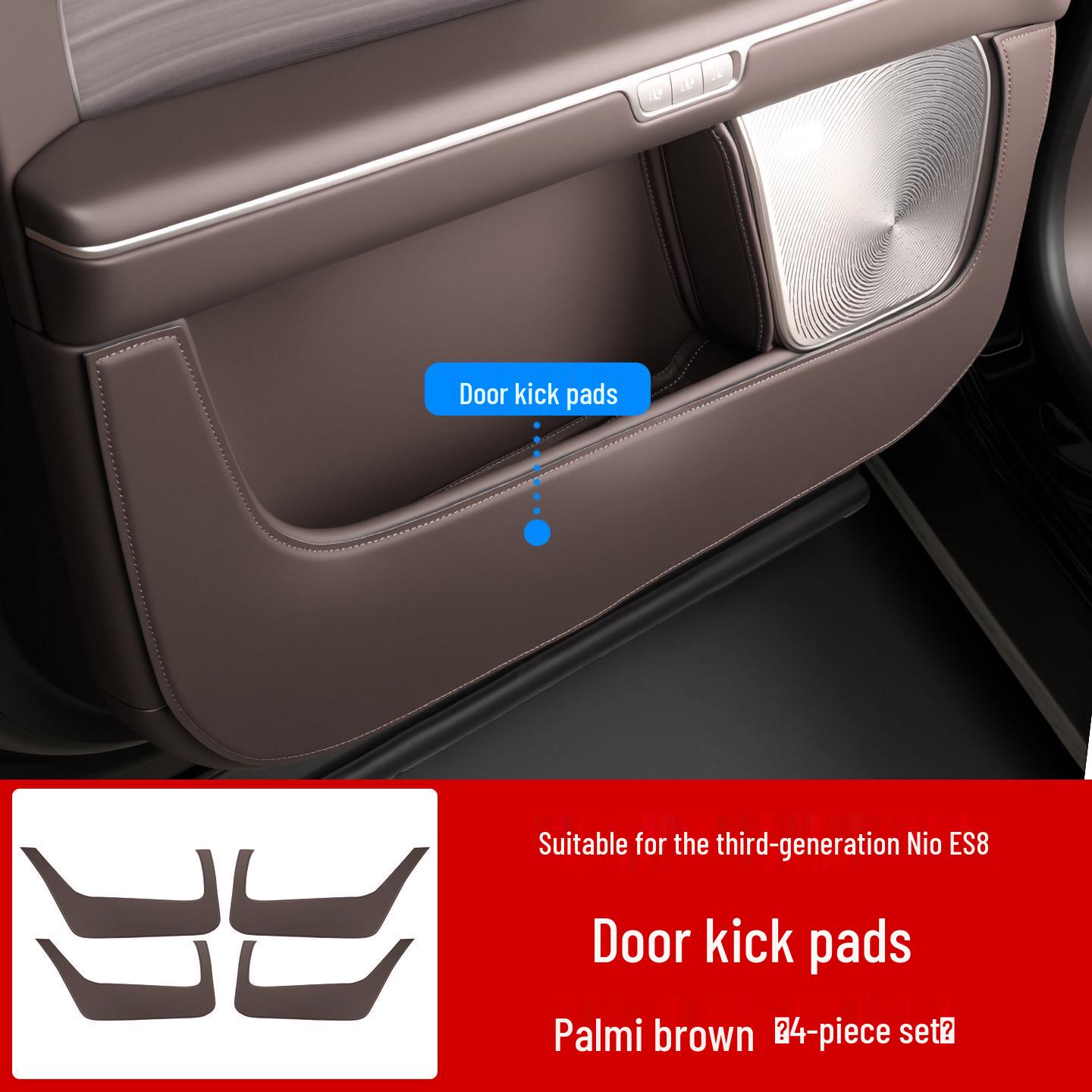 Suitable for 26 NIO 3rd Gen ES8 Models: Car Door Kick Panels & Interior Protection Mats