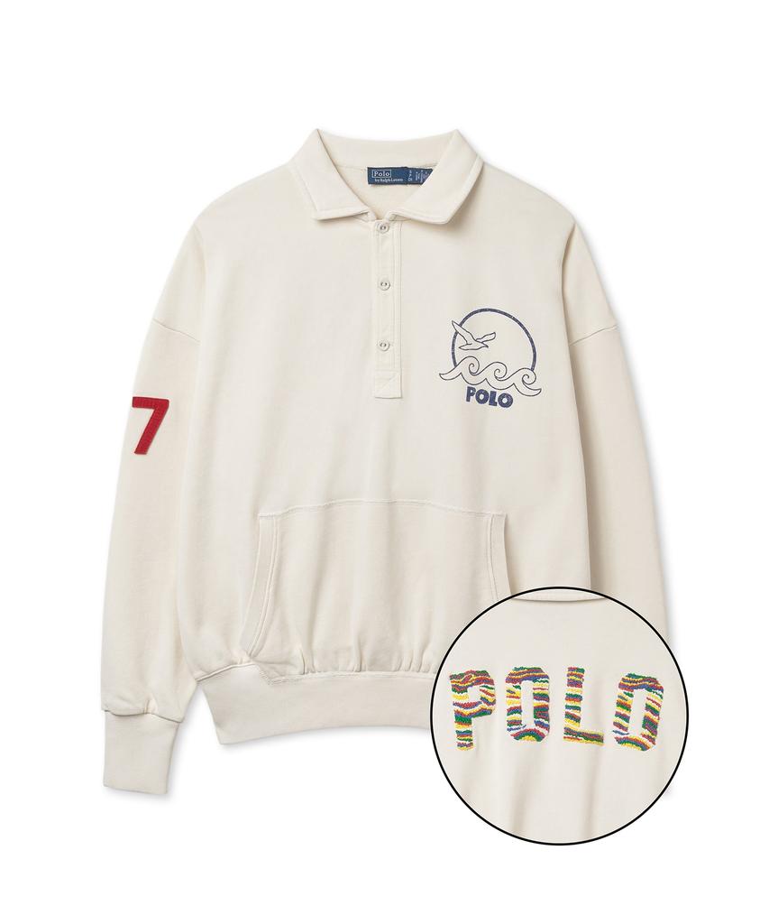 POLO RALPH LAUREN W Logo French Terry Pullover - Natural