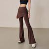 2026 Women's High Waist Slimming Yoga Pants, Two-Piece Set with Micro Flare and Side Drawstring