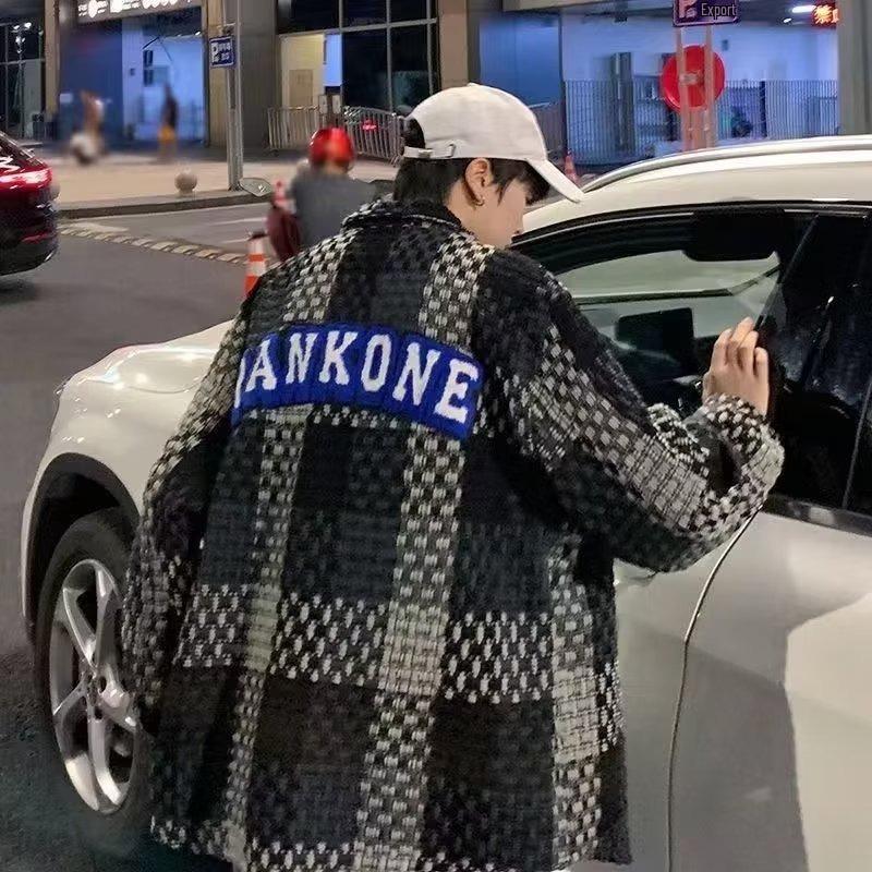 Chic Men's Plaid Jacket: Rogue Design, Winter Lapel, Casual American Style