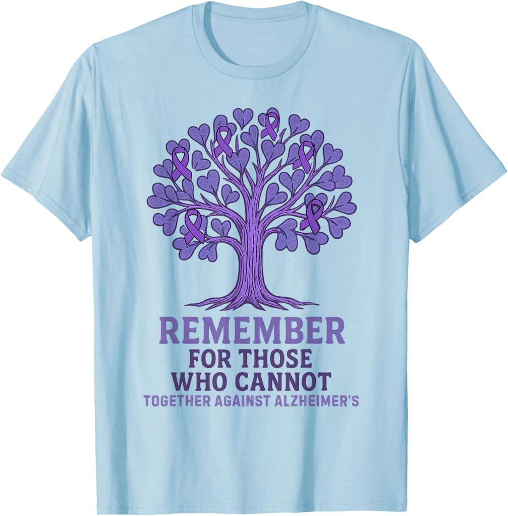 Alzheimers Awareness Ribbon Support Family Unisex T-Shirt Unisex T-Shirt