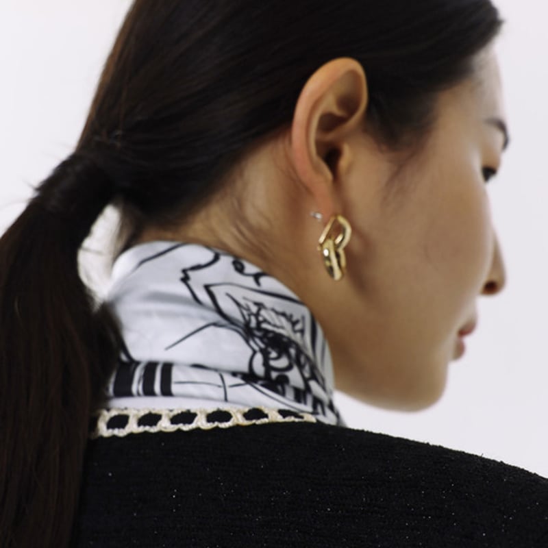 ONSZ Black and White Sketch Silk Scarf