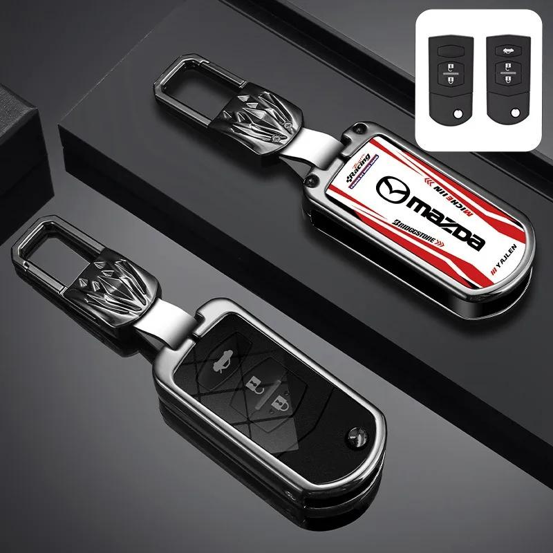2025 Gorący Pokrowiec na Kluczyk Samochodowy ze Stopu Cynku Osłona do MAZDA 3 5 6 CX-5 CX-7 CX-9 Miata MX-5 MPS SP23 3 Przyciski Składany Ochronny