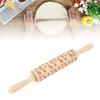 Wooden Rolling Pin Multifunctional Embossed Cook Classic Rolling Pin for Baking Fondant JM01674